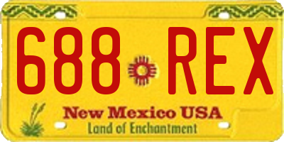 NM license plate 688REX