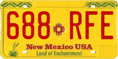 NM license plate 688RFE