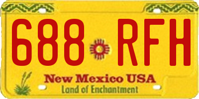 NM license plate 688RFH
