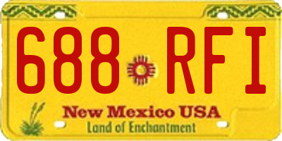NM license plate 688RFI