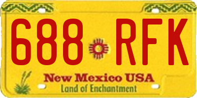 NM license plate 688RFK