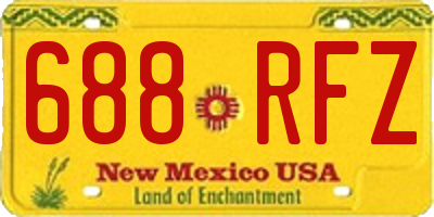NM license plate 688RFZ