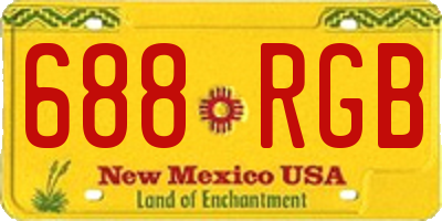 NM license plate 688RGB