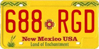 NM license plate 688RGD
