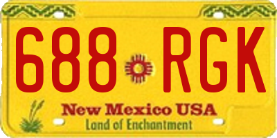 NM license plate 688RGK