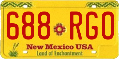 NM license plate 688RGO