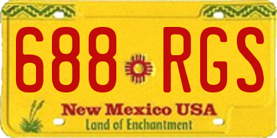 NM license plate 688RGS