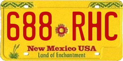 NM license plate 688RHC