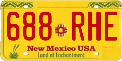 NM license plate 688RHE