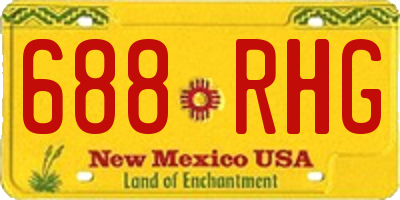 NM license plate 688RHG