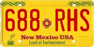 NM license plate 688RHS