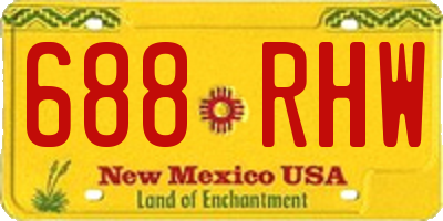 NM license plate 688RHW