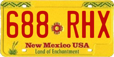 NM license plate 688RHX
