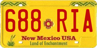 NM license plate 688RIA