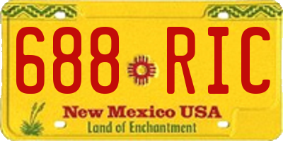 NM license plate 688RIC