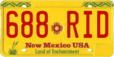 NM license plate 688RID