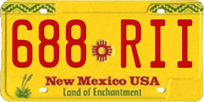 NM license plate 688RII