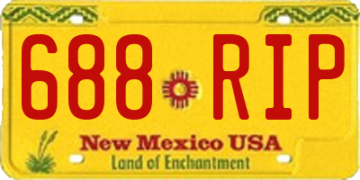 NM license plate 688RIP