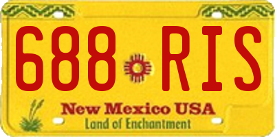 NM license plate 688RIS
