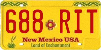 NM license plate 688RIT