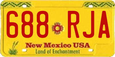 NM license plate 688RJA