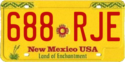 NM license plate 688RJE