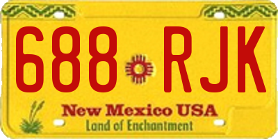 NM license plate 688RJK
