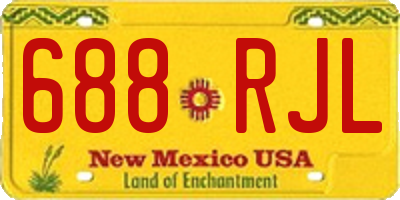NM license plate 688RJL