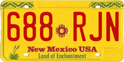 NM license plate 688RJN