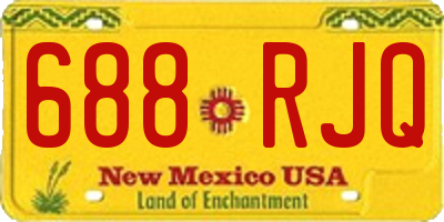 NM license plate 688RJQ