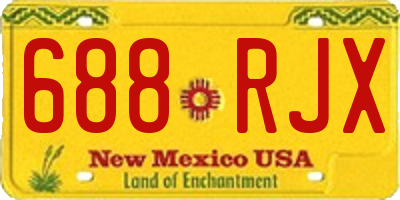 NM license plate 688RJX