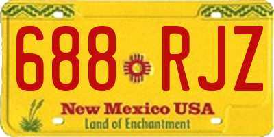 NM license plate 688RJZ