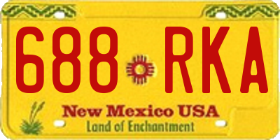 NM license plate 688RKA