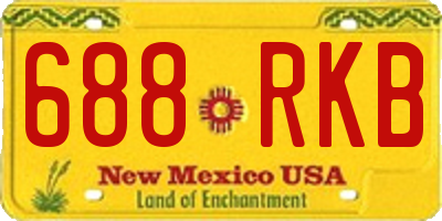 NM license plate 688RKB