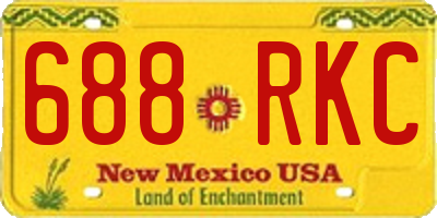 NM license plate 688RKC