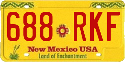 NM license plate 688RKF