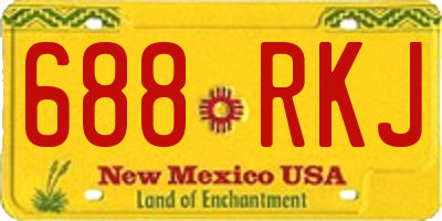 NM license plate 688RKJ
