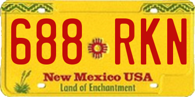 NM license plate 688RKN