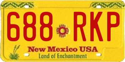 NM license plate 688RKP