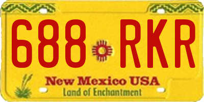 NM license plate 688RKR