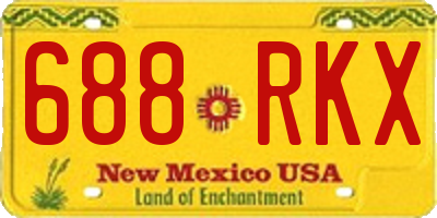 NM license plate 688RKX