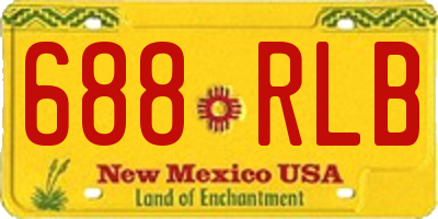 NM license plate 688RLB