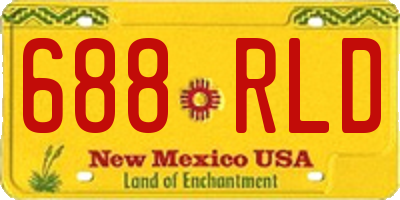 NM license plate 688RLD