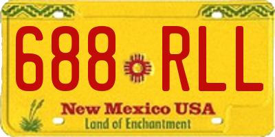 NM license plate 688RLL