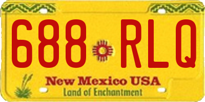 NM license plate 688RLQ