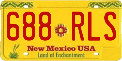 NM license plate 688RLS