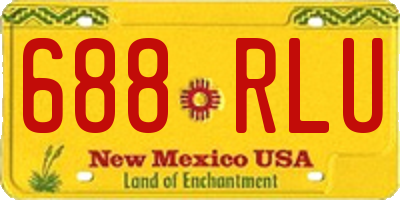 NM license plate 688RLU
