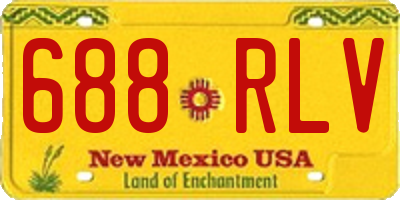 NM license plate 688RLV