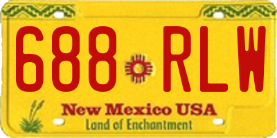 NM license plate 688RLW