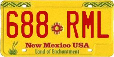 NM license plate 688RML